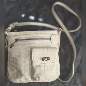 🤍Brighton White  Faux Crocodile  Leather Crossbody 🤍